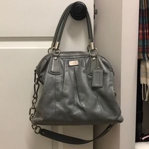Coach pleated leather satchel